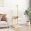 vidaXL Rascador para gatos con postes de sisal color crema 136 cm, , large indicador imagen numero 2