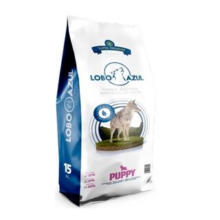 Lobo azul pienso natural sabor pollo para cachorros