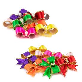 Ibañez Mini lazos brillantes para perros multicolor- 8 Unidades