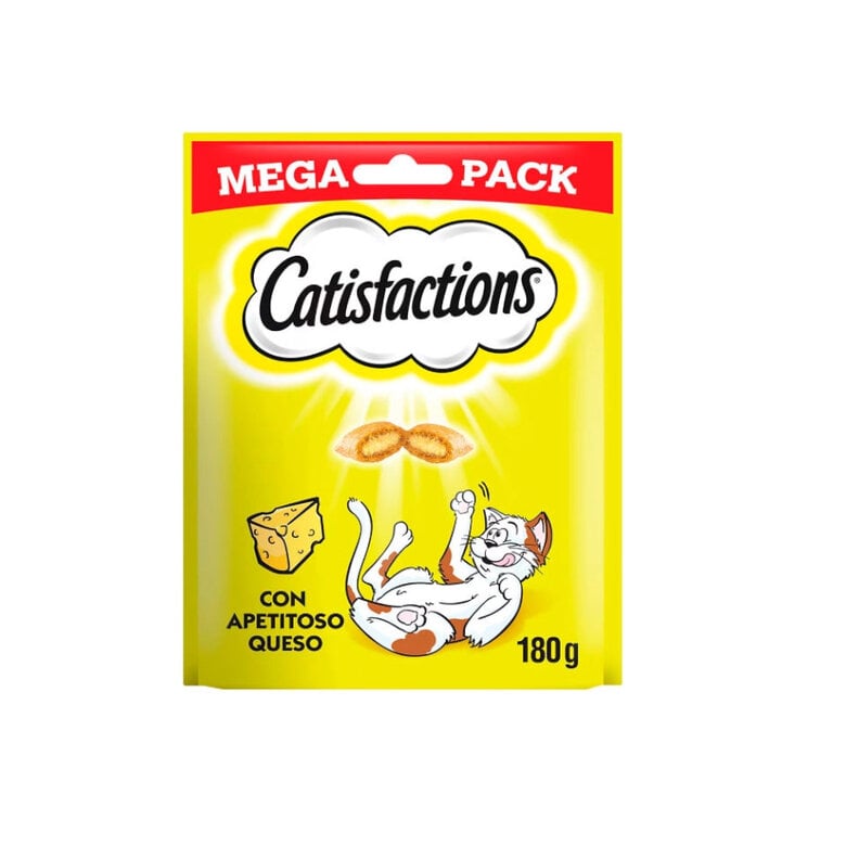2 bolsitas x 180 g Catisfactions Premios de Queso para Gatos ¡Pack ahorro!