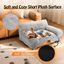 Nobleza Sofá Cama Gato 60 x 45 x 30 cm, Cama Ortopédica para Gatos, con Funda Extraíble y Base Antideslizante, Suave y Lavable Cama Perro Pequeño, Gris, , large indicador imagen numero 4