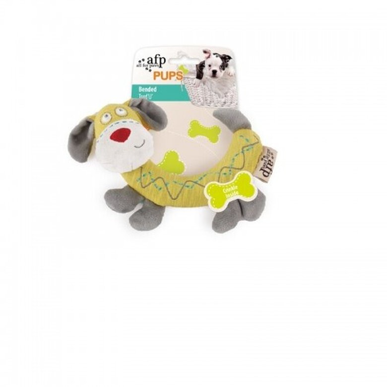 All for paws pups peluche doblado verde y gris para perros, , large image number null