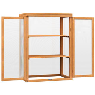 Outsunny Invernadero de Madera Natural para exterior