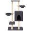 vidaXL Rascador para gatos con postes de sisal gris oscuro 117 cm, , large indicador imagen numero 3