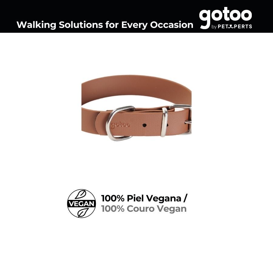 Gotoo Collar Biothane marr&oacute;n para perros, , large Imagen numero 4