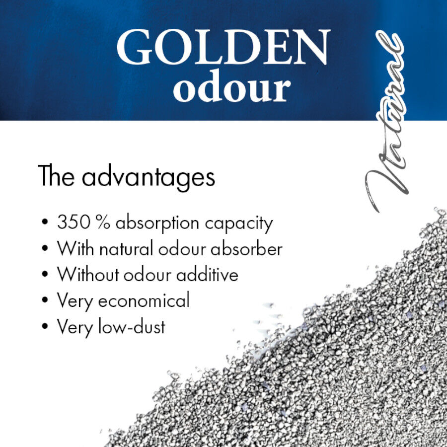 14 kg Golden Odour Arena Aglomerante Absorbe Olores para gatos, , large Imagen numero 3