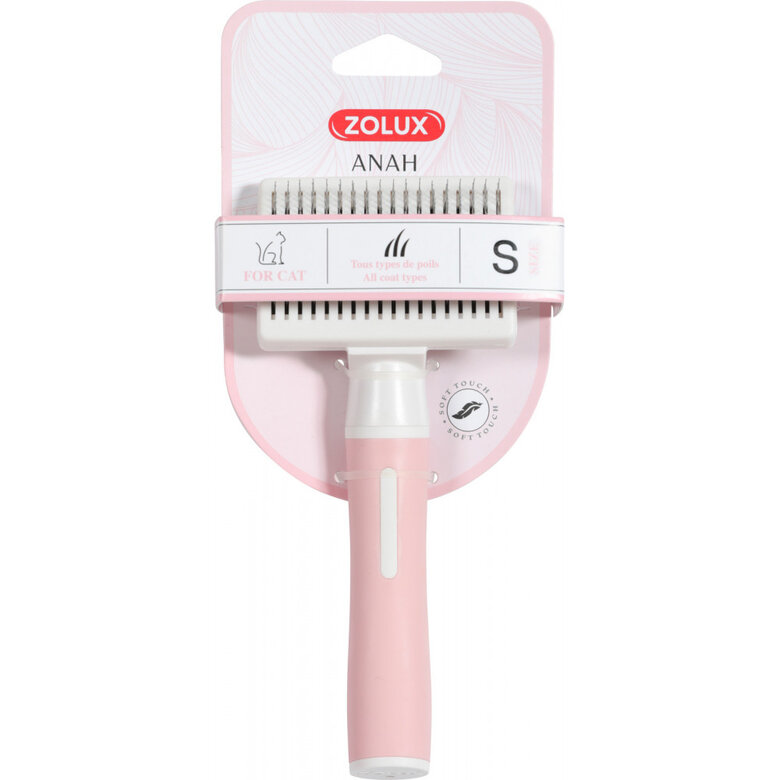 Zolux-Brosse Slicker Retractable Talla S. 7.5 x 5 x 17,5 cm. Gama ANAH para Gatos ZO-550004, , large image number null
