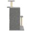 vidaXL Rascador para gatos con postes de sisal gris claro 97 cm, , large indicador imagen numero 4
