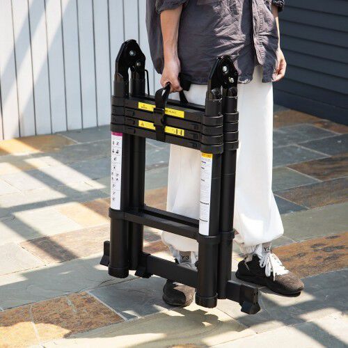 Escalera telescopica plegable color Negro thumbnail