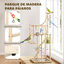 PawHut Parque de Juegos para P&aacute;jaros, Soporte de Madera para P&aacute;jaros con Escaleras, Columpio, Juguete de Cadena, Bandeja, Comederos, para Periquitos, Cacat&uacute;as, Cotorras, Agapornis, 48x38x95 cm, , large indicador imagen numero 4