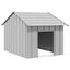 vidaXL Caseta para perros con techo acero galvanizado 83x130x85 cm, , large indicador imagen numero 1