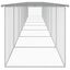 vidaXL Gallinero con techo acero galvanizado gris claro 1003x98x90 cm, , large indicador imagen numero 11