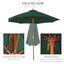 Outsunny Sombrilla Parasol con Poste Desmontable de Madera &Aacute;ngulo Ajustable Ventilaci&oacute;n Sistema de Polea para Exterior Jard&iacute;n Patio Piscina Terraza &Oslash;257x253 cm Verde Oscuro, , large indicador imagen numero 4