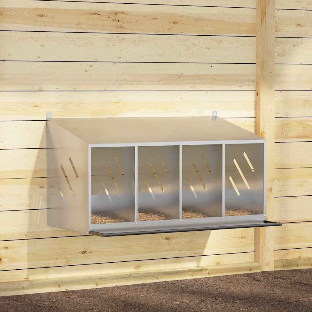 VidaXL Nido Plateado para gallinas thumbnail