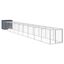 vidaXL Gallinero con corral acero galvanizado gris 110x1017x110 cm, , large indicador imagen numero 1