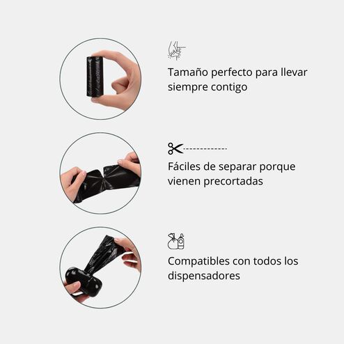 La Casa de Turr&oacute;n - Bolsas higi&eacute;nicas resistentes para perros &ndash; 15 Bolsas por rollo, tama&ntilde;o grande, resistentes, , large Imagen numero 2