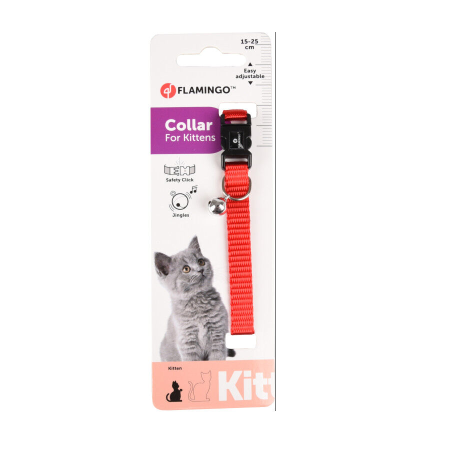 Flamingo Collar Ziggi Rojo para gatitos, , large Imagen numero 2