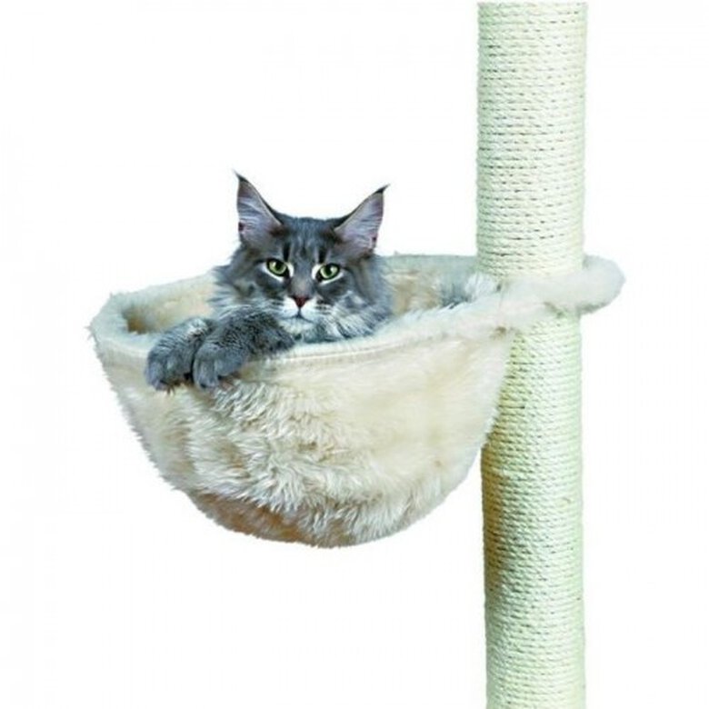 Trixie hamaca confort de crema de felpa beige para gatos, , large image number null