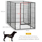 PawHut Parque negro de 6 Paneles con Ancho Ajustable para mascotas, , large image number null
