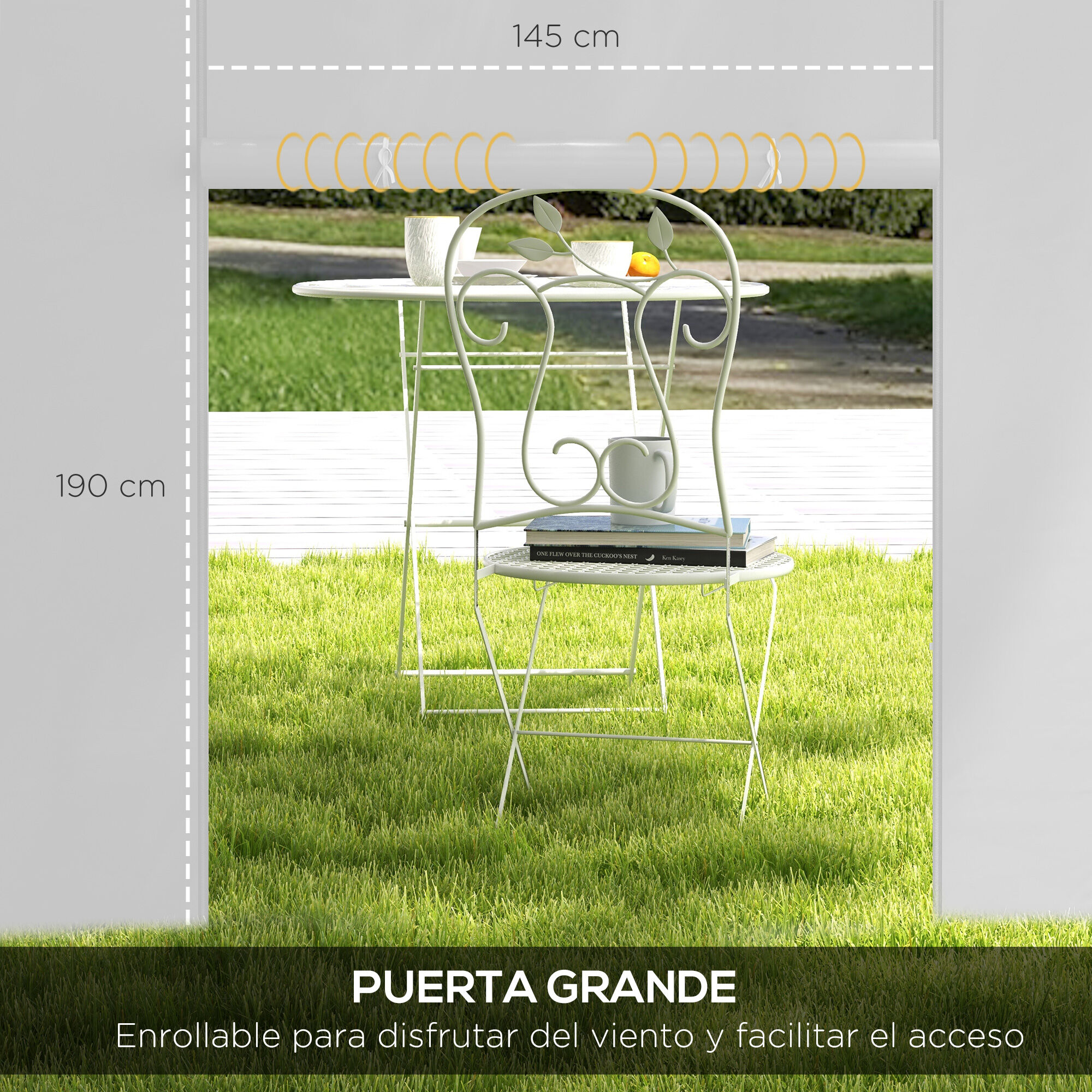 Outsunny Paredes para Carpa Blanco, , large Imagen numero 5