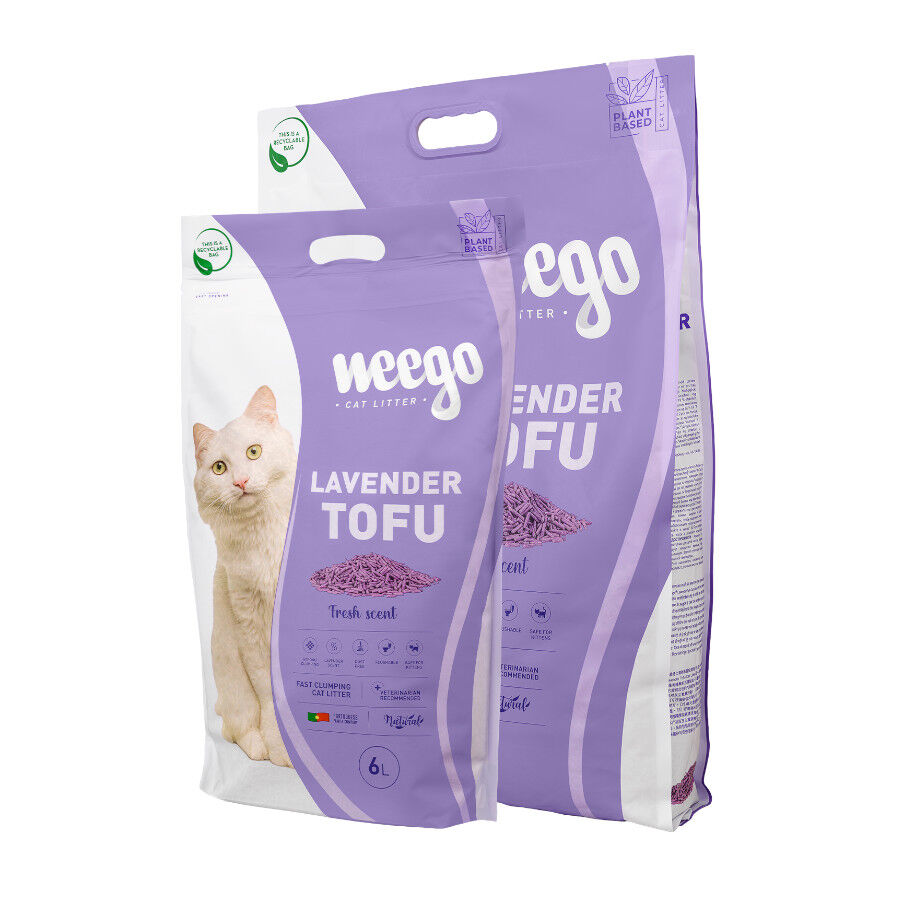 18 L Weego Lavender Tofu Arena aglomerante para gatos, , large Imagen numero 2