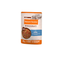 Nature's Variety Bocaditos de Bacalao en Salsa Sobre para gatos adultos