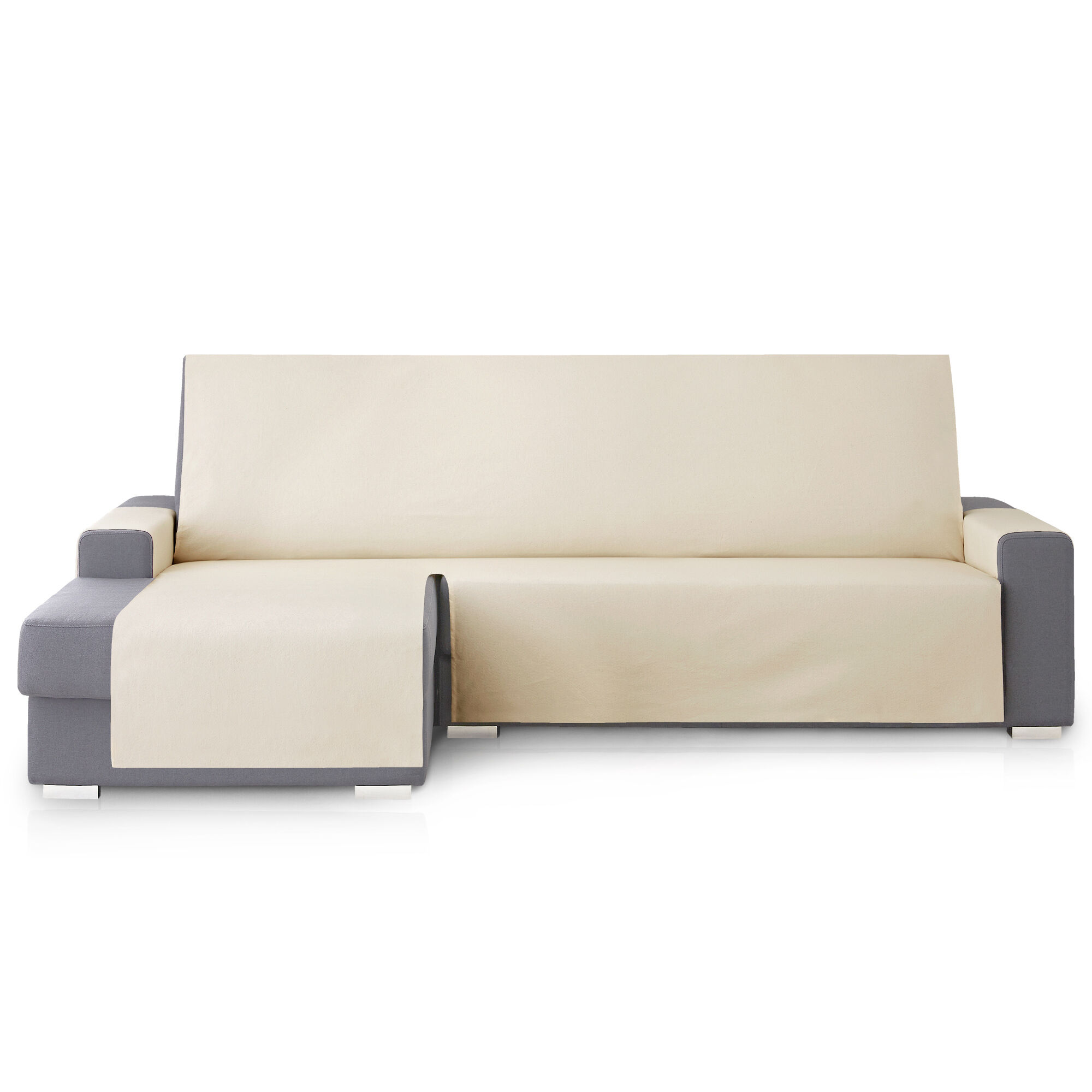 Protector Cubresofa Sofa Chaise Longue Izquierda Royale 240 cm. Color Beige, , large Imagen numero 1