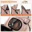 COSTWAY Cochecito para Mascotas, Carrito para Perros Plegable con Ruedas Grandes, Malla Transpirable, Cubierta Impermeable, Portavasos y Cesta, Carro para Perros Peque&ntilde;os y Gatos hasta 15 kg, Beige, , large indicador imagen numero 3