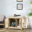 PawHut Arenero para Gatos de Madera con 2 Puertas Mueble Arenero para Gatos con Cama Cojín Suave 3 Plataformas y Postes de Sisal 107x54x70 cm Roble, , large indicador imagen numero 2