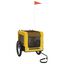 vidaXL Remolque bicicleta de perros hierro tela Oxford amarillo negro, , large indicador imagen numero 7