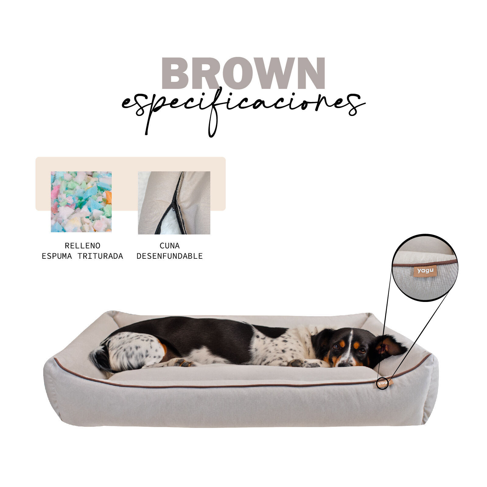 Yagu  cuna hera marrón para perros thumbnail