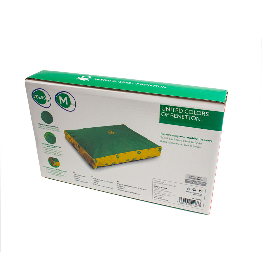 Benetton funda colchon huellas Verde/Amarillo M:70*50 CM, , large Imagen numero 2