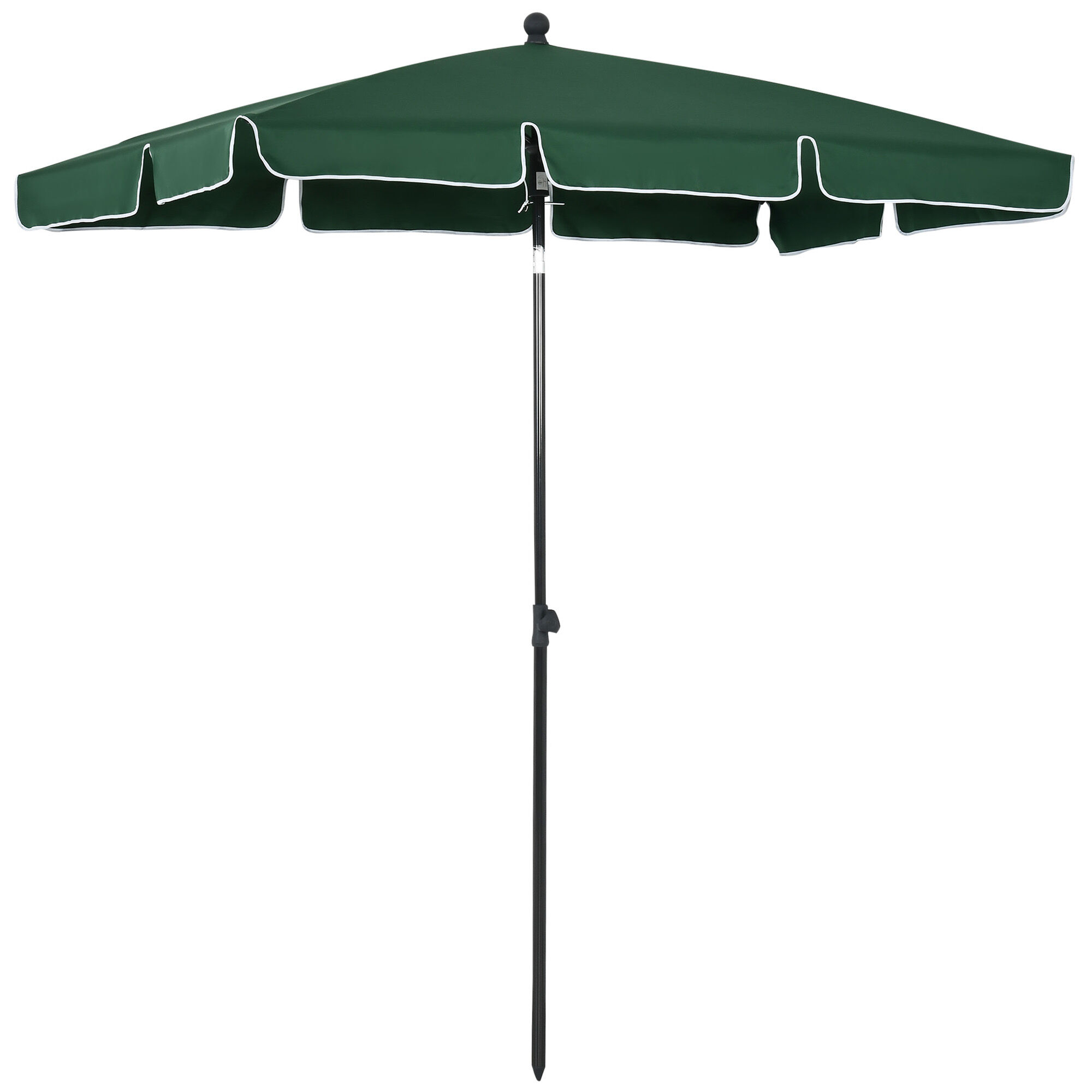 Outsunny Sombrilla de Jard&iacute;n de Aluminio 198x130x245 cm Parasol de Jard&iacute;n Rectangular con Funci&oacute;n de Inclinaci&oacute;n para Terraza Patio Exterior Verde, , large Imagen numero 1
