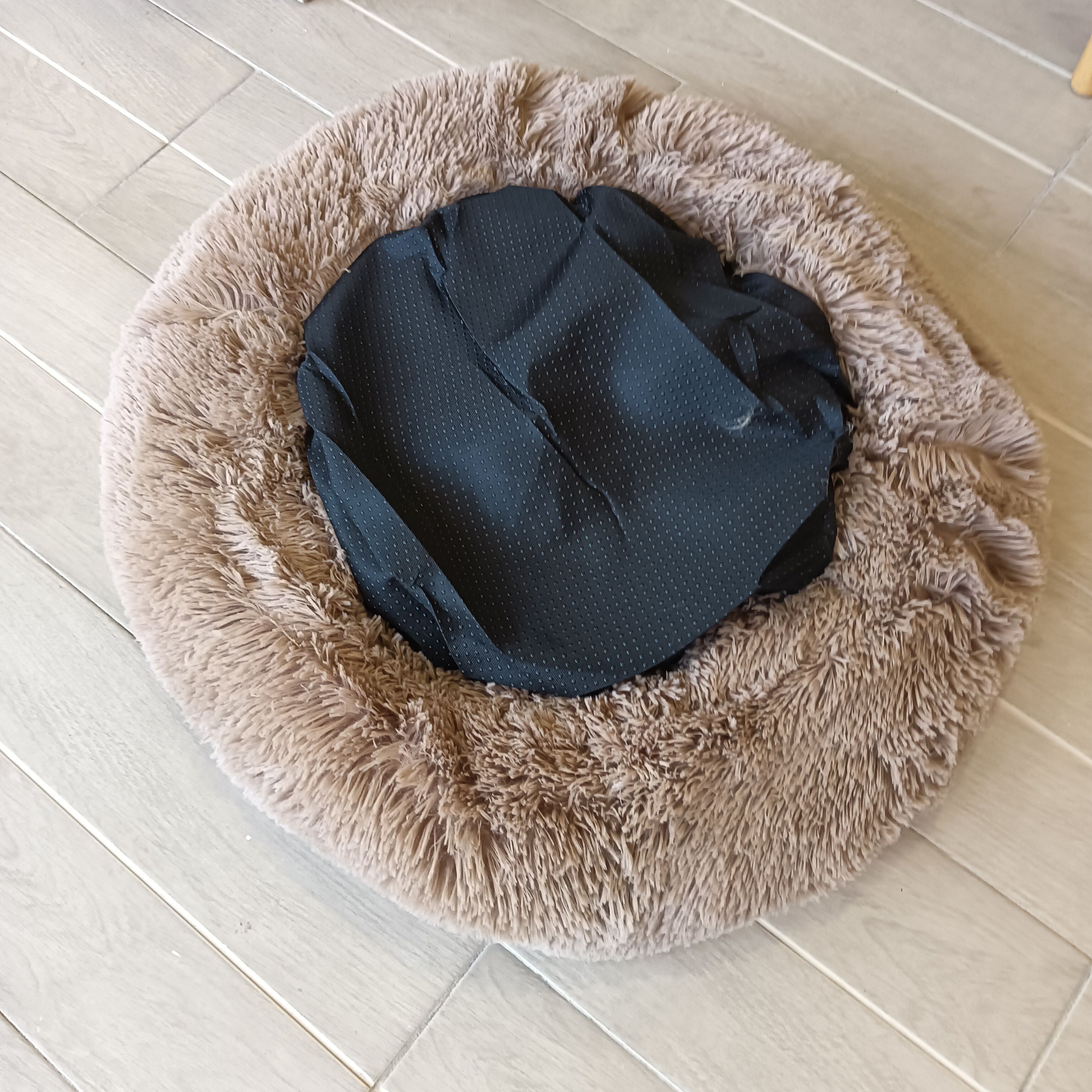 Golden 22k Cama donut caqui para mascotas pequeñas thumbnail