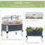Outsunny Huerto Urbano Elevado de Aluminio 78,5x47x74,5 cm Macetero con Cubierta de Policarbonato y Techos Abatibles para Cultivos Planta Flores Gris, , large indicador imagen numero 4