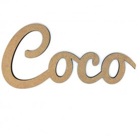 Nombre de madera personalizado color madera para mascotas
