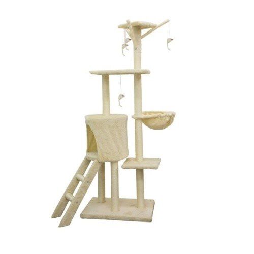 Cstore jipsy &aacute;rbol rascador con 3 plataformas beige para gatos, , large Imagen numero 1