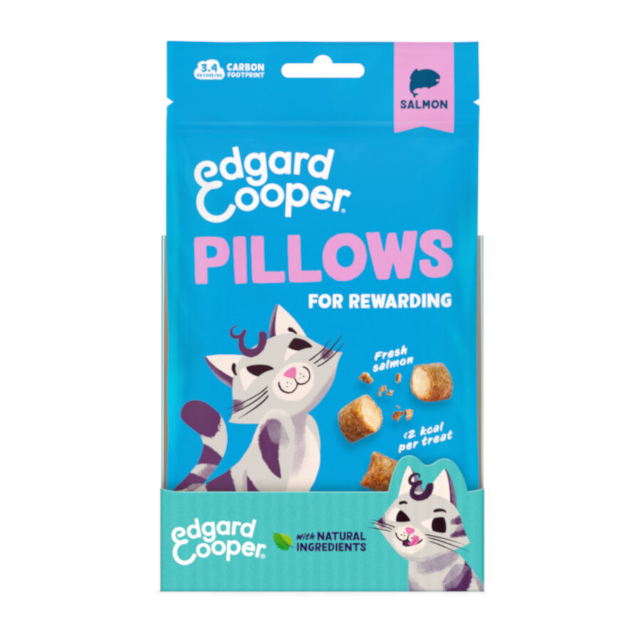 4 bolsitas x 60 g Edgard & Cooper Bocaditos Pillows de salmon para gatos &iexcl;Pack Ahorro!, , large Imagen numero 9