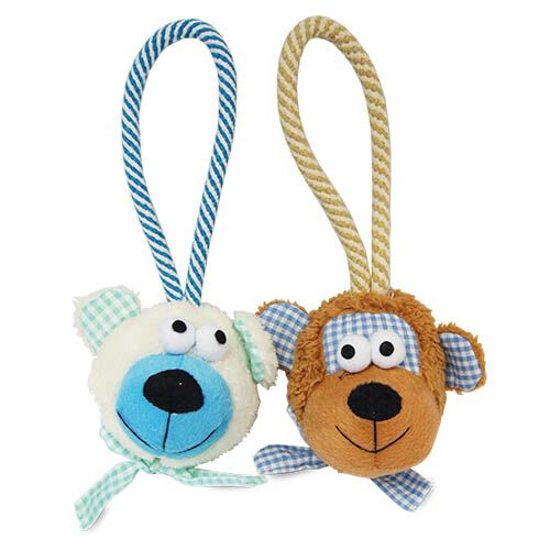 Ibañez Caras Peluche Oso con cueda Blanco para perros