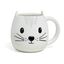 Taza Kitty en forma de cabeza de gato color blanco, , large indicador imagen numero 1
