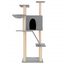 vidaXL Rascador para gatos con postes de sisal gris claro 143 cm, , large indicador imagen numero 2