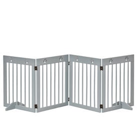 PawHut Barrera de seguridad gris claro para perros 