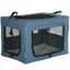 PawHut Transportín Mochila para Perros y Gatos Bolsa Portátil y Plegable para Mascotas Transportador para Perros con 3 Puertas y Cojín Suave 60x42x42 cm Azul, , large indicador imagen numero 6