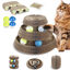 Nobleza - 2 Pack Magic Arch Bridge Juguete Rascador Interactivo para Gatos, Rascador para Gatos de Cartón con Bola de Campana de Juguete, Interactivo Rascador for Gatos,18.9*5.6*7.2CM, , large indicador imagen numero 1