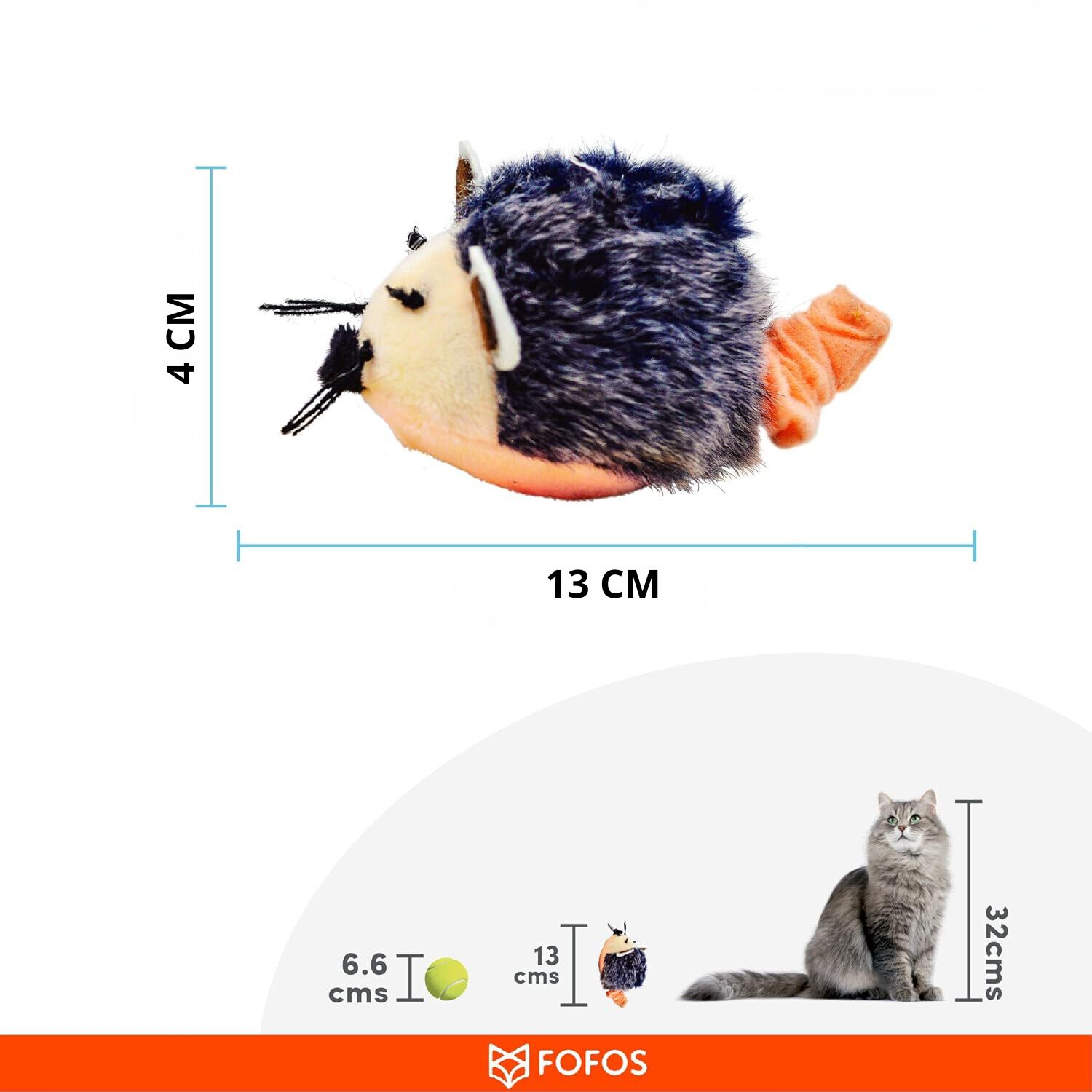 FOFOS | Rat&oacute;n de Cuerda con Sonido (Gris) - Para Gato, , large Imagen numero 2