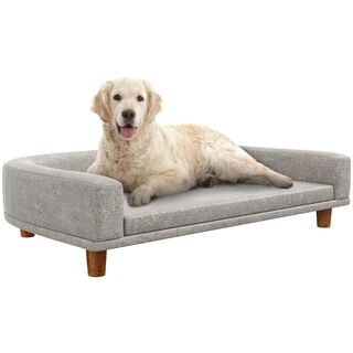 PawHut Sofá cama gris para Perros Grandes