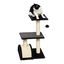 PawHut Rascador para Gatos Altura 72 cm Árbol para Gatos Torre de Escalada con Postes de Sisal Tablero para Rascar Plataformas y Bola Colgante Gris Carbón, , large indicador imagen numero 1