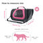 Nobleza - Bolso transportín de tela oxford para perros, gatos o animales pequeños. Pequeño, Color Rosa Largo 34 cm, , large indicador imagen numero 6