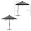 Outsunny Sombrilla Voladiza de 3 m con Luces LED Sombrilla de Jardín con Manivela y Base Cruzada Parasol Excéntrico para Exterior Patio Terraza Gris Oscuro, , large indicador imagen numero 3