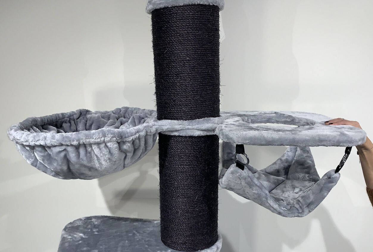 Rascador Maine Coon Tower Crown para gatos color Gris oscuro y gris claro, , large Imagen numero 2